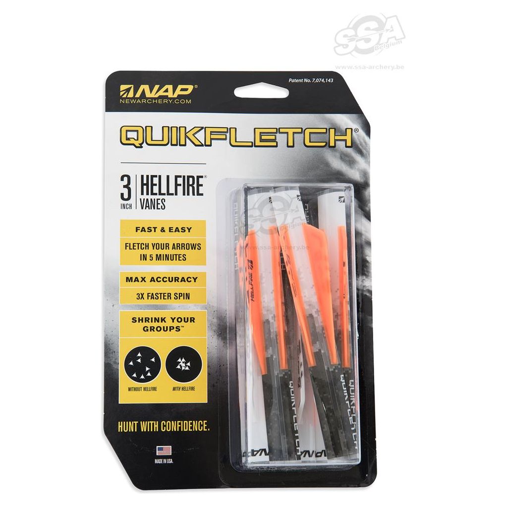 NAP Quickfletch Hellfire 3" quick release 6pcs